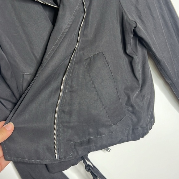 Abercrombie & Fitch Gray Drape Moto Cargo Utility Jacket - Picture 5 of 9